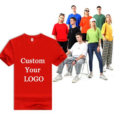 China Manufacturer Solid Color T-shirt Customization Unisex Logo Cotton T-shirt Digital Printing High Quality Thick Custom QUICK DRY for sale