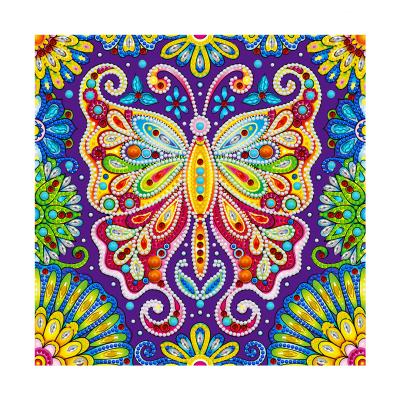 China Wholesale Partial Drilled Animals Butterfly Diamond Painting Custom Picture Canvas Crystal Art Painting for sale