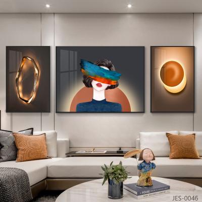 China 2021 Modern Wall Art Woman Other Painting Crystal Porcelain Painting By OEM Size Design For Home Decoration for sale