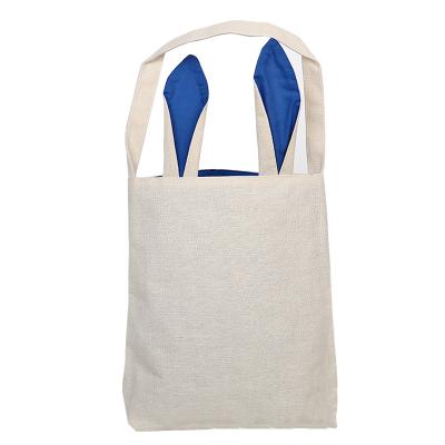 China Eco-Friendly Cotton Bunny Ear Bag Creative Canvas Handbag Easter Bunny Bag Spot Wholesale Customization for sale