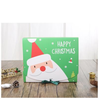 China Handmade Wholesale Custom Christmas Gift Box Paper Boxes Packaging Box Merry Christmas For Party Gifts for sale