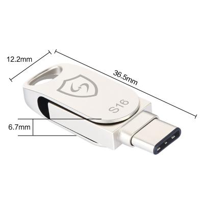 China Promotional Items High Quality 2 In 1 Swivel Usb Otg For I Phone 8gb 16gb 32gb Promotion Usb Flash Stick Metallic TYPE C USB for sale