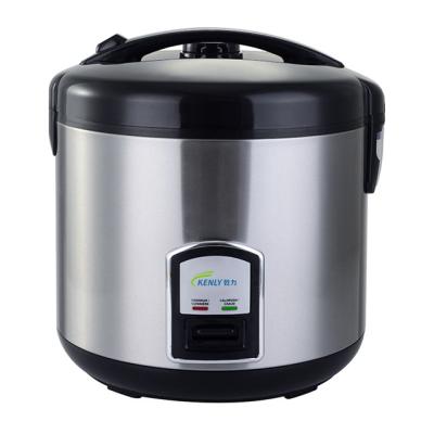 China Gray and black color with beautiful different design 1.0L tinplate housing, inside plastic steamer luxury rice cooker for sale