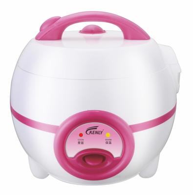 China Pink and white plastic shell with beautiful design portable Kenly rice cooker factory price the mini Electric Mini Rice Cooker for sale