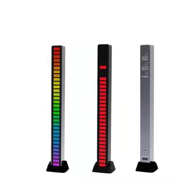 China High Quality Rechargeable Rotating/Projecting RGB Voice Control Led Music Level Light Gathering Lamp Noise Activated Light for sale