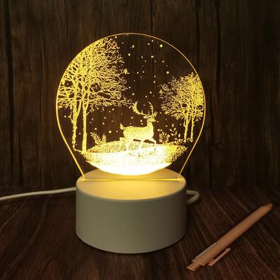 China Fashional Factory Direct Sale 3d Night Light Plug Usb Touch Remote Control Acrylic Table Lamp for sale