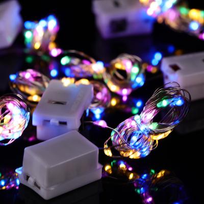 China Fashional hot sale led outdoor lights wedding string lights 10led button battery copper wire string light for sale