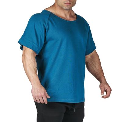 China Men's 100% Cotton T-shirt Fabric Dress Crew Neck T-Shirts Anti-Shrink for sale