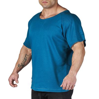 China Cotton Fabric T-shirt Fitness Men's T-shirt Anti-Shrink Sleeveless Crew Neck for sale