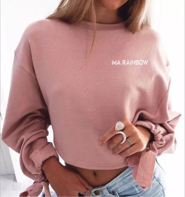 China Anti-Wrinkle New Arrival Cotton Women Sweater Women Cultivate Top Hoodie Soft Sweatshirt Women for sale