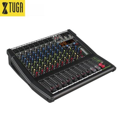 China Competitive Price Perfect Stereo Mixer OEM ODM Xtuga GLB808 Sound Mixer Audio Console for sale