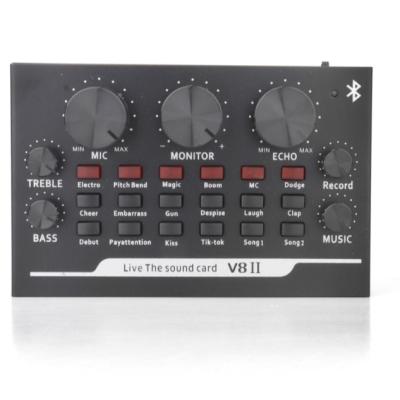 China Professional USB Sound Card Music V8 II Sound Card With BT Mode for sale