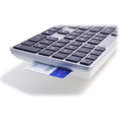 China Best Selling Mac Low Profile Plug and Play USB Wired Keyboard with Smart Card Reader for sale