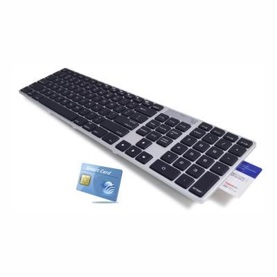 China Best Selling Plug and Play Usb Keyboard Low Profile Smart Card Usb Keyboard Smart Card Reader for sale