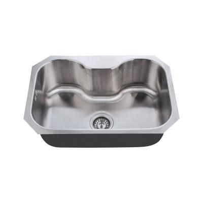 China Without Faucet Rectangular Family Kitchen Sink Restaurant 201Stainless Steel Hand Wash Sink for sale