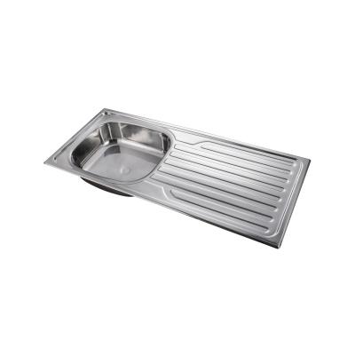 China Without Faucet Factory Direct One Piece High Grade Stainless Steel Kitchen Sink And Countertop for sale