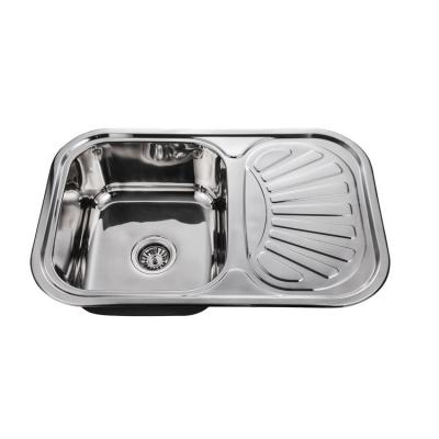 China Without Faucet High Quality Home Used Stainless Steel Sink Satin Finish Brushed Sink for sale