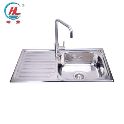 China Without Faucet Trade Assurance Kitchen Supplies Stainless Steel Sink Drain Board for sale