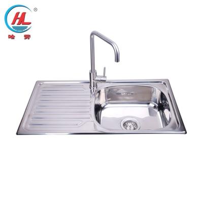 China Without Faucet Single Bowl Kitchen Sink 304 Stainless Steel Hand Wash Kitchen Pull Down Stainless Steel Kitchen Sinks for sale