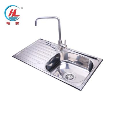 China Without Faucet China Supplier Rectangular Polished Stainless Steel Utility Sink For Kitchen for sale