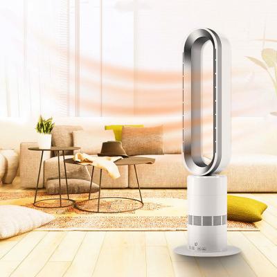 China Hotel Air Conditioning Ceramic Heaters Fan Home Use Electric Charging Fan Rotates Air Tower Heater Bladeless Hot Cool Fan for sale