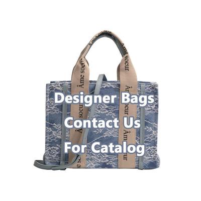 China Fashion Hot Selling Simple Fashion Ladies Handbags Lace Blue Shoulder Bags Embroidery Letter Women Luxury Designer Crossbody Bag for sale