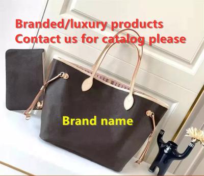 China Fashion Top Quality Tote Handbags For Women Shopping Bags Luxury Brand Never Shoulder Bag Canvas Leather Full Bag sub mother wallet for sale