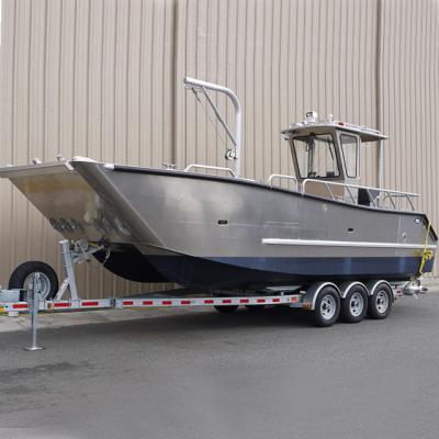 China Fishing and Hunting New Launched Kinocean/Landingcraft 23ft Aluminum Work Boat for Transport with Center Console for Sale for sale