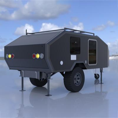 China Travel Trailer Ecocampor Camper Trailer Small Teardrop Offroad Caravan With Kitchen And Awning For Sale for sale