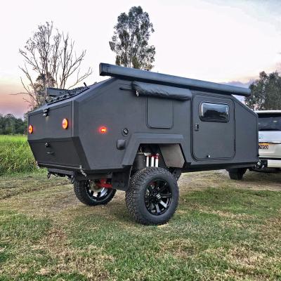 China Ecocamper Small Pop Trailer Travel Off Road Teardrop Camping Trailer With Tent For Sale for sale