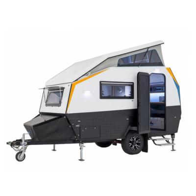 China 4x4 travel trailer small off road roof top tent camping travel caravan expanding top trailer for sale for sale