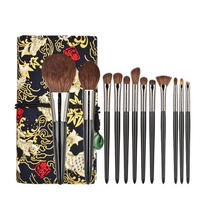 China Convenient and Perfect for Wholesale Liquids 12 Pcs Makeup Brush Professional High Quality Private Label Makeup Brush Set for sale