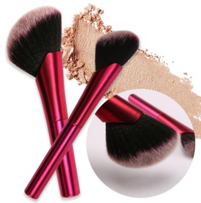 China Angular Blush China Factory Makeup Blush Brush 2 Pcs Single Makeup Brush For Woman Promotion Cosmetic Gift Big Powder Fan Brush for sale