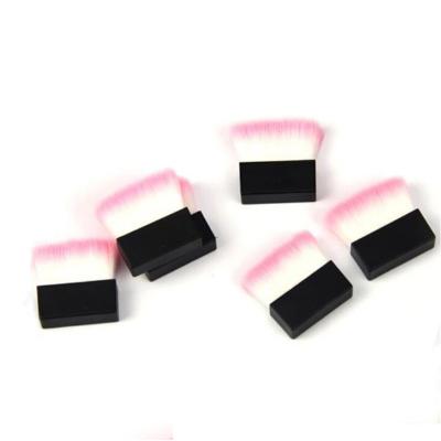 China Angular Blush Square Plastic Handle Mini Contouring Blush Brush With Soft Synthetic Hair Brush Contouring for sale