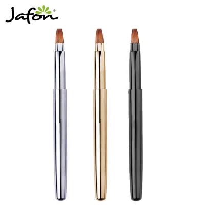 China Beauty Care Make Professional Lip Brush Applicators Dual To Finish Design Retractable Lipstick Brush for sale