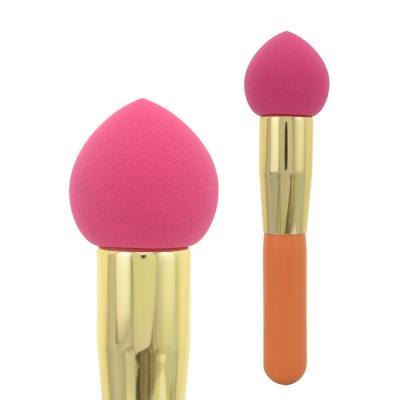 China Angular Blush New Design Fashion Hot Red Makeup Sponge Brush Makeup Sponge Latex Free Stick for sale