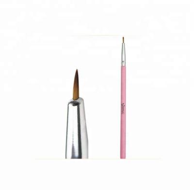 China Convenient and Perfect for Liquids Factory OEM ODM Synthetic Hair Lip Liner Eyeliner Brush Pink for sale