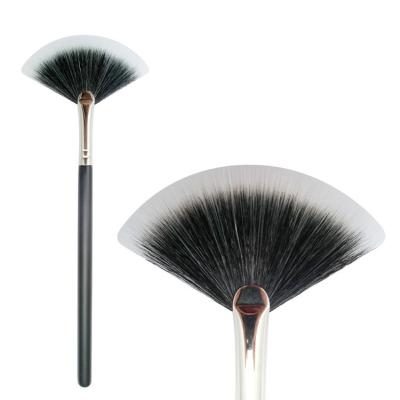 China Fan Brush Small Black Wooden Handle Disposable Fan Brush for sale