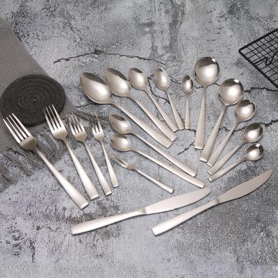 China NEWCOMER Sustainable Place Head Handle Stainless Steel Flatware Cutlery Set Wholesale Customized Party Gifts For Dinner Party for sale