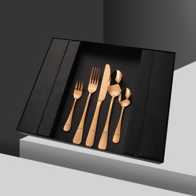 China 25 PCS Stainless Steel Flatware Viable CLASSIC Cutlery Set Party Gifts Wholesale Customized Tableware For Dinner for sale