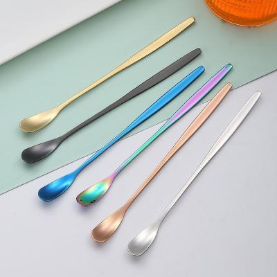 China New Arrival Stocked COCKTAIL COLLECTIONS Stainless Steel Teaspoons Dessert SPOONS Wholesale Customized Small Gifts for sale