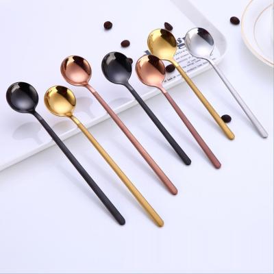 China Durable Stainless Steel Style CLASSIC Japanese and Korean Coffee Spoons Wholesale Customized ICE SPOONS Gifts Flatware for sale