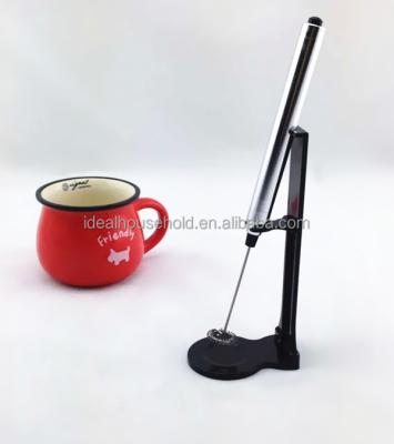 China Aluminum Alloy Sustainable Milk Frother With Stand for sale