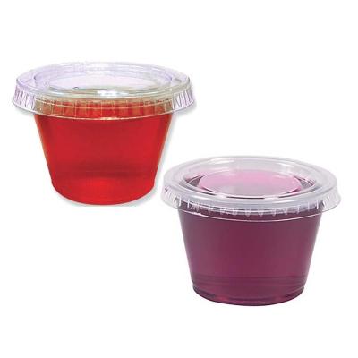 China 2.5 oz Disposable Plastic Gelatin Jello Shot Cups with Lids Restaurant Condiment Containers, MUD STORAGE CONTAINERS for sale