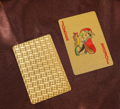 China High Quality Waterpoof PET Poker Gold Foil Waterproof Playing Cards for sale