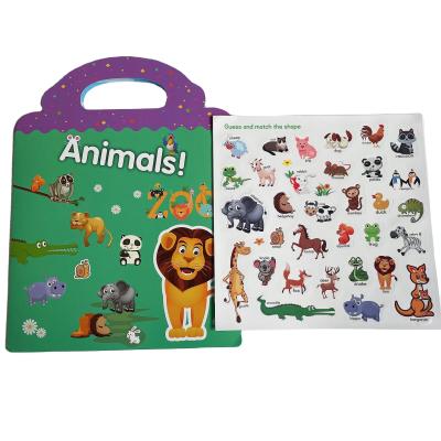 China Cartoon Sticker Animals Removable Sticker Book For Kids for sale