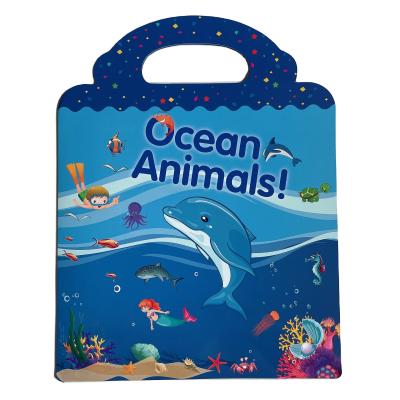 China Cartoon Sticker Ocean Animals Removable Sticker Book For Kids for sale