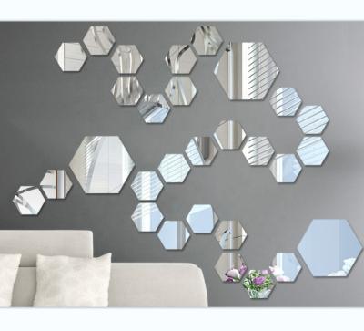 China Decorative 3D Mirror Sticker Decor Acrylic Spiegel Stickers for sale