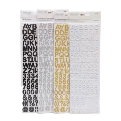 China Custom Glitter EVA Foam Alphabet Letter Stickers Self Adhesive for Kids for sale