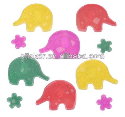 China Decorative Gel Sticker Elephant Shape Gel Sticker Cartoon Gel Stickers for sale